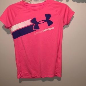 Under Armour Pink Heat Gear Tee